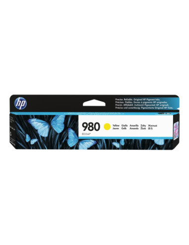 HP 980A original Ink cartridge D8J09A yellow standard capacity 83ml 6.600 pages 1-pack Office jet Enterprise