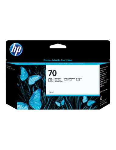 HP 70 original Ink cartridge C9449A photo black standard capacity 130ml 1-pack with Vivera Ink cartridge