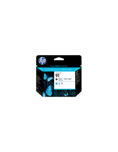 HP 91 original printhead C9460A matte black and cyan standard capacity 1-pack