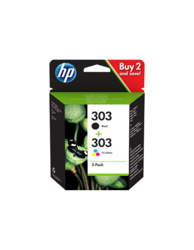 HP 303 2-pack Black/Tri-color Original Ink Cartridge