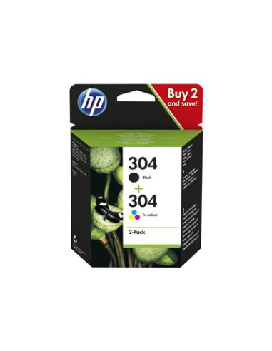 HP 304 2-Pack Black/Tri-color Original Ink Cartridges