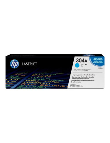 HP 304A original Colour LaserJet Toner cartridge CC531A cyan standard capacity 2.800 pages 1-pack ColorSphere