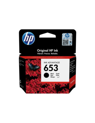 HP 653 Black Original Ink Advantage Cartridge