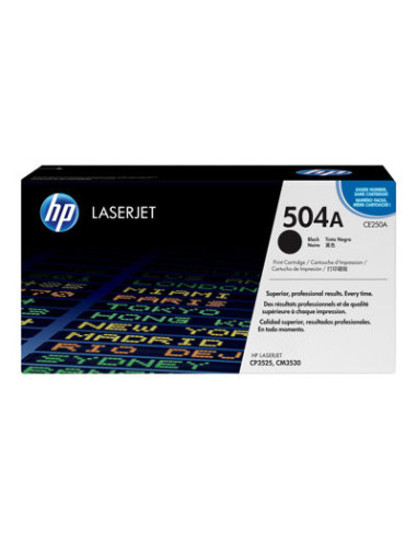 HP 504A original Colour LaserJet Toner cartridge CE250A black standard capacity 5.000 pages 1-pack ColorSphere