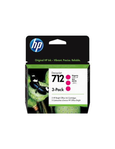 HP 712 3-Pack 29-ml Magenta DesignJet Ink Cartridge