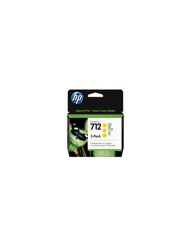 HP 712 3-Pack 29-ml Yellow DesignJet Ink Cartridge