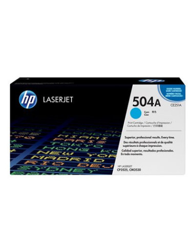 HP 504A original Colour LaserJet Toner cartridge CE251A cyan standard capacity 7.000 pages 1-pack ColorSphere