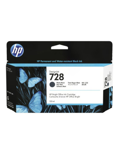 HP 728 130-ml Matte Black DesignJet Ink Cartridge