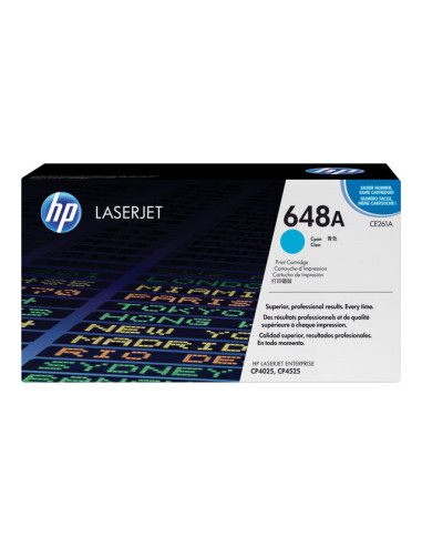 HP 648A original Color LaserJet Toner cartridge CE261A cyan standard capacity 11.000 pages 1-pack