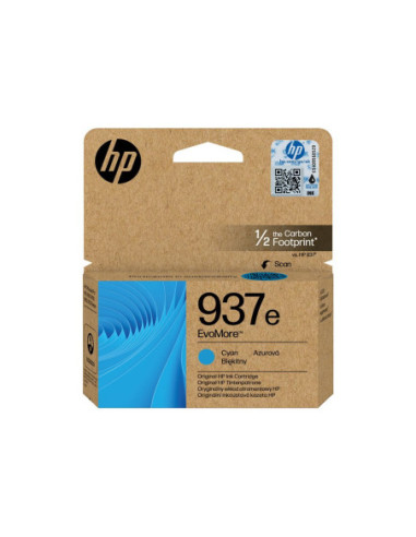 HP 937e EvoMore Cyan Original Ink Cartridge