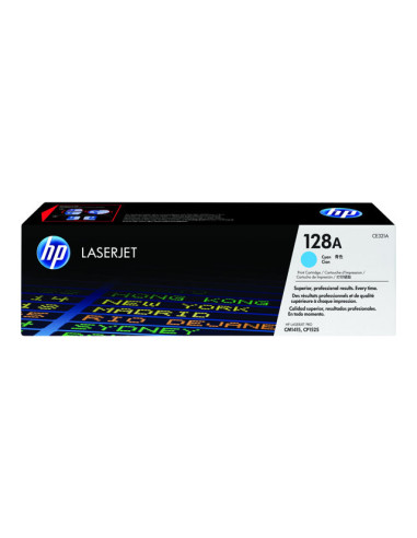 HP 128A original LaserJet Toner cartridge CE321A cyan standard capacity 1.300 pages 1-pack