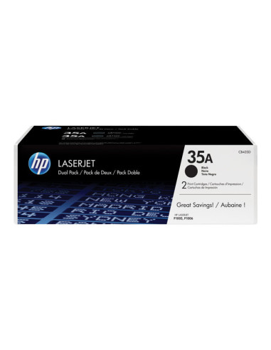 HP 35AD LaserJet original Toner cartridge CB435AD black standard capacity 2 x 1.500 pages 2-pack