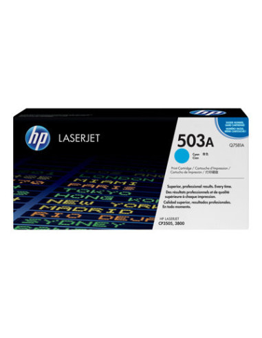 HP 503A original Colour LaserJet Toner cartridge Q7581A cyan standard capacity 6.000 pages 1-pack