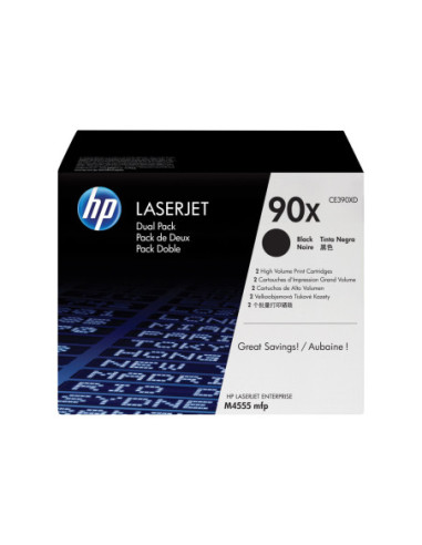 HP 90X original Toner cartridge CE390XD black high capacity 24.000 pages 2-pack