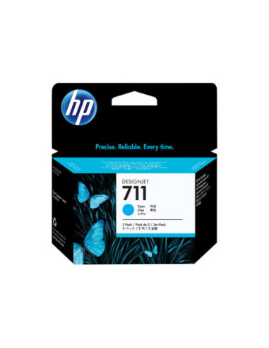 HP 711 original Ink cartridge CZ134A cyan standard capacity 3-pack